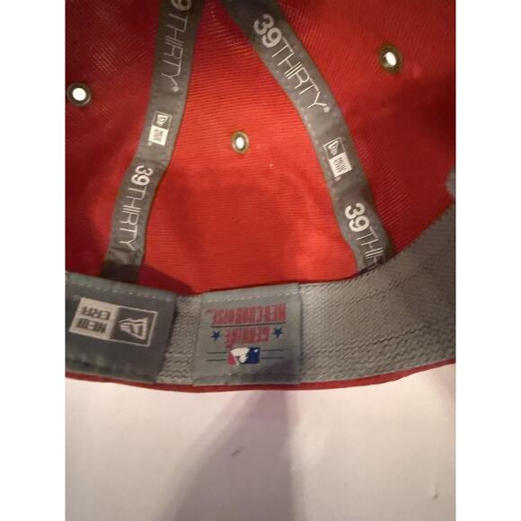 Los Angeles Angels Hat Cap Fitted Mens Large Red MLB Baseball All Star New Era - Picture 8 of 10